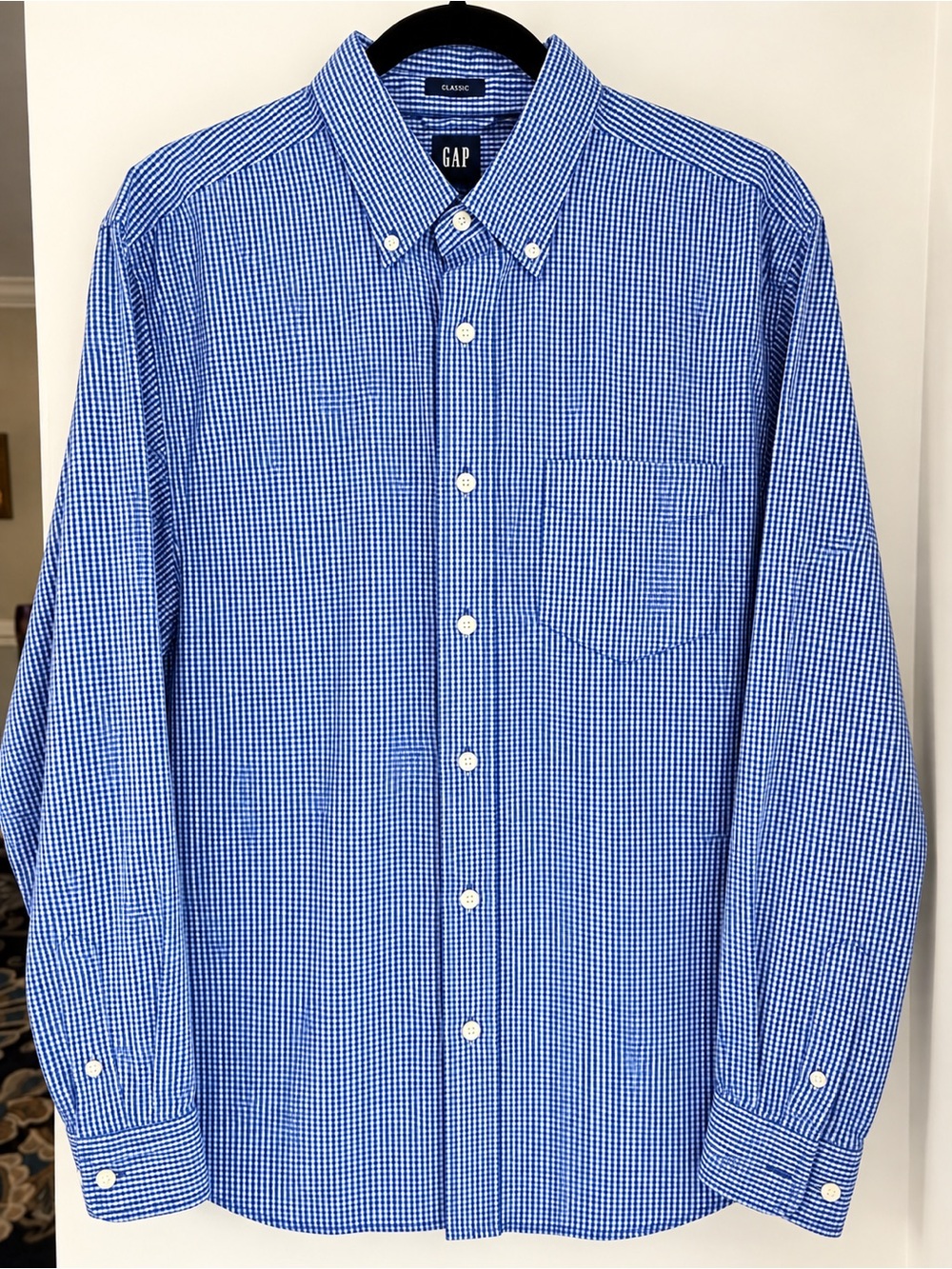 Men's Gap Size L Gingham Button-Down Shirt (0040) - Picture 2 of 4